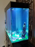 汉霸超白玻璃鱼缸 生态底滤循环系统 鱼缸客厅 家用智能懒人 水族箱 黑+黑 屏风款0.8米长x36cm宽x75cm+71cm高 实拍图