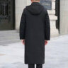 染画（Ranhua）冬季棉衣中长款中年男士毛领棉服爸爸装外套中老年人加绒加厚棉袄 黑色 XL(120斤以下) 晒单实拍图
