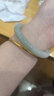 忆瑾新疆冰种天山翠手镯玛瑙玉髓渐变透圆条少女珠宝玉镯情人节礼物女 58天山翠冰料飘花【100-120斤】 实拍图