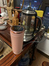 摩飞电器（Morphyrichards） 便携烧水壶旅行保温电热水杯316不锈钢烧水杯随行加热电水壶 落樱粉 实拍图