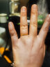 谢瑞麟（TSL） 黄金戒指女款蜂巢六角形5G足金素圈戒指指环YS507 13号圈口（1.6g 工费350元） 实拍图