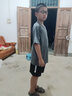 艾伦伯顿（Alen Botun）运动套装男健身服速干冰丝休闲短袖夏季薄款t恤训练篮球跑步服 暗黑套装+灰黑套装 L(130-145)斤 实拍图