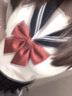 萝美酱水手服女jk制服百褶裙夏季白三本套装短裙半身裙日系学院风春秋 短袖白三本+短裙+领结 2XL 【建议120-130斤】 实拍图