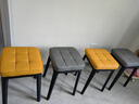 煜柠苑家用餐椅北欧轻奢软包凳子现代简约可叠放餐桌椅子客厅塑料高板凳 活力橙-乳胶坐垫【黑腿-加厚】 实拍图