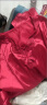 浪莎（LangSha）睡衣女夏季长袖长裤两件套家居服性感冰真丝绸女士可爱套装 长袖9856大红套 Ｌ【100 115斤】 晒单实拍图