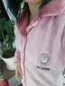 芬腾 珊瑚绒睡衣女冬季加厚法兰绒开衫加绒休闲秋冬款家居服套装 豆沙粉（卡通） XL 实拍图