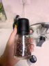阿司倍鹭（ASVEL）厨房手动研磨器磨粗盐玻璃瓶黑胡椒磨花椒芝麻磨碎器调味瓶调味罐 黑色椒盐研磨器（粗） 实拍图