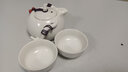 页川百世（YeChuan Best）旅行功夫整套茶具车载户外便携快客杯陶瓷茶具商务送礼佳品 月白一壶二杯【泡沫包装】 实拍图