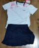 kawasaki川崎羽毛球服女款速干T恤运动短裙繁花似锦套装A2808 霜白 2XL  实拍图