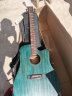 TYMA泰玛民谣吉他初学缺角吉他面单 D3系列电箱木吉他HDC-350M 41英寸 单板 HDC-350M极光蓝 原声款 实拍图