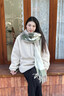 MITHAOL KUSC100%羊毛格子围巾女秋冬加厚保暖披肩女士围脖生日元旦礼物送女友 绿色格纹【高档礼盒装】 实拍图