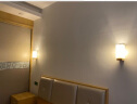 星粤美卧室床头壁灯现代客厅墙壁灯温馨创意LED过道灯实木装饰酒店灯具 长方形(开口款) 配LED灯泡 实拍图