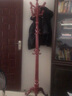 怡美奥 实木衣帽架落地家用卧室挂衣服的架子简约现代单杆立式包架挂衣架 加粗-三腿-酒红色-宝莲灯 实拍图