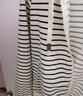 马克印象休闲夹克开衫女2025春秋新款通勤百搭简约条纹连帽外套女百搭上衣 QQJ600   米黑条纹 XL （适合125-140斤） 实拍图