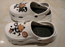 邦帛世洞洞鞋女厚底凉鞋小煤球女鞋网红夏季踩屎感女开车透气高级感拖鞋 白色洞洞鞋【黑白煤球】跟高5cm 偏小一码 36-37 实拍图