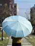 伞小满全自动雨伞太阳伞遮阳防晒伞防紫外线晴雨两用女士男定制印刷logo 【双玻纤抗暴伞骨】北极绿 实拍图