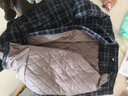 恒源祥羊毛内胆保暖衬衫男加绒加厚款中年男士格子冬季衬衣长袖爸爸装 YXY140灰色（羊毛内胆） 2XL (180) （适合140-160斤） 实拍图