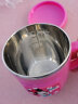 迪士尼（Disney）儿童不锈钢喝水杯家用牛奶杯带刻度杯260ML宝宝带盖有手柄水杯子 米妮玫红色 实拍图