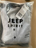 吉普（JEEP）长袖t恤男加绒加厚2023年秋冬季宽松大码纯色立领棉T桖卫衣男 灰色加绒 M(建议120-135斤) 实拍图