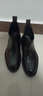 玛尼普奇/MANIPOCI商务短靴 潮流型男正装鞋中帮真皮英伦高帮鞋男士商务休闲皮靴短靴切尔西靴 黑色 40 实拍图
