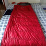 清然（QINGRAN） 羽绒睡袋成人冬季零下10度加厚保暖鹅绒睡袋户外防寒-30野外露营 700克绒红色 实拍图