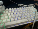 艾石头Zn系列 RGB幻彩无线三模热插拔消音游戏电竞机械键盘 白粉拼色-84键 红轴 实拍图