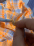 七小铺（QIXIAOPU）小清新减龄格子衬衫女2024年夏季宽松长袖韩版休闲衬衣 橘色 均码(建议85-155斤) 晒单实拍图