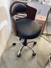 实木小巧电脑椅子简约书桌学生升降椅书房椅家用靠背美容美甲转椅 普通滑轮款【棕木+黑色皮】 实拍图