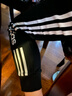 阿迪达斯 （adidas）女裤运动裤女 25夏季新款冰丝跑步裤透气休闲裤修身束脚卫裤长裤 梭织透气/黑色/三条纹/热销款 L 实拍图