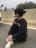 UNAE阔腿裤女2025春秋季新款高腰垂感显瘦垂坠长裤女士窄版直筒休闲裤 黑色-长裤【春秋款】 L 【建议108-120斤】 实拍图