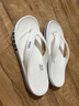 卡骆驰（CROCS）贝雅卡骆班人字拖鞋|205393 白/深蓝-126 40(250mm)  实拍图
