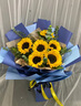 馨仪鲜花速递向日葵玫瑰混搭花束生日礼物送长辈朋友全国同城配送 9朵向日葵花束简洁款 实拍图