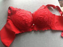 浪莎文胸女小胸聚拢内衣上托收副乳无钢圈少女蕾丝防下垂胸罩 大红 75A B/34 实拍图