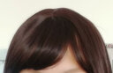 美元素 假发女时尚齐刘海中长款长直发假发套hg113 深栗色-微微泛红 实拍图