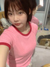 蝗裳一族女士T恤2024夏季新款韩版圆领简约百搭修身显瘦洋气上衣短袖t恤女 粉色 L 建议100-110斤 实拍图