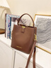 纪诗哲轻奢品牌包包女包女士水桶包手提包单肩斜挎送妈妈老婆生日礼物侈 咖啡色 38女神节妇女节礼物 实拍图