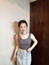 嘉丽薇吊带背心女夏季运动内衣性感小个子短款内搭背心美背吊带无袖上衣 烟灰色 XL ( 建议 108-120斤) 实拍图