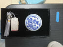 一刀印阁 雪花冻玉石名字盖章姓名印章藏书章个人私章礼品章定刻文创生日礼物书法字画藏书毕业纪念礼物 圆顶25x25x50mm(印泥+银色流苏+礼盒） 实拍图
