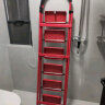 星恺（XINGKAI）梯子家用折叠梯人字梯多功能登高爬梯扶梯小梯子 TZ10六步红 实拍图