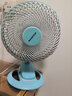 中联电风扇迷你微风扇小风扇小电扇摇头台扇夹扇壁扇家用办公室学生宿舍床头蚊帐ZL12-180 两档调速【带底盘】水晶绿标配 实拍图