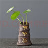 宇轩 指尖小茶宠紫砂紫创意泥彩绘花瓶迷你禅意小号五福花器摆件 单个指尖小花器--节节高 实拍图
