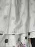 伊芙丽（eifini）2023春装新款复古泡泡袖波点方领设计感法式连衣裙女 白色 现货 160/84A/M 晒单实拍图