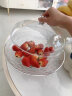 BSD水果盘家用客厅2023新款高档零食糖果收纳盒创意轻奢沥水果盘托盘 带盖沥水水果盘（透灰） 晒单实拍图