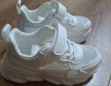哈比熊童鞋夏季单网小白鞋儿童运动鞋透气男童鞋GU7577 白色27码 实拍图