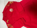 Classic Teddy精典泰迪女童加绒裙子儿童连衣裙中宝宝加厚长裙拜年服 大红 120  实拍图