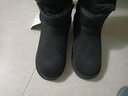 森馬（Senma）时尚休闲搭扣棉鞋套脚加绒保暖雪地靴女727420813 黑色 39码 实拍图