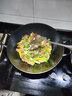 小幸福鑄鐵（KITCHEN LITTLE HAPPINESS KITCHEN）传统加厚双耳铸铁锅老式圆底大铁锅家用生铁锅无涂层不粘锅燃气用 36cm（圆底）+木盖+手套 36cm 实拍图
