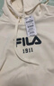 FILA 斐乐官方情侣款连帽卫衣秋季新款纯棉宽松针织长袖上衣加绒 【加绒】云雾花灰-MG XL 实拍图