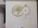 墨派现代轻奢餐厅装饰画创意饭厅钟表挂画高档大气麋鹿客厅背景墙壁画 枝繁叶茂 直径60cm晶瓷+直径50钟表 实拍图