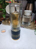 树彬茶水分离杯双层玻璃杯便携泡茶杯水杯男士透明杯子防烫高硼硅玻璃 商务黑 350ml 实拍图